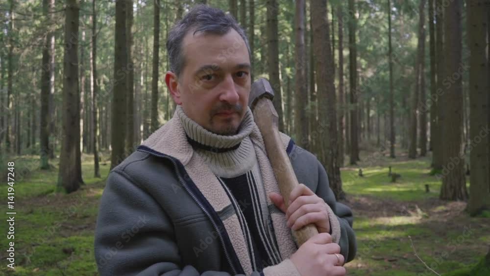 insane forest maniac with ax insane forest maniac with ax