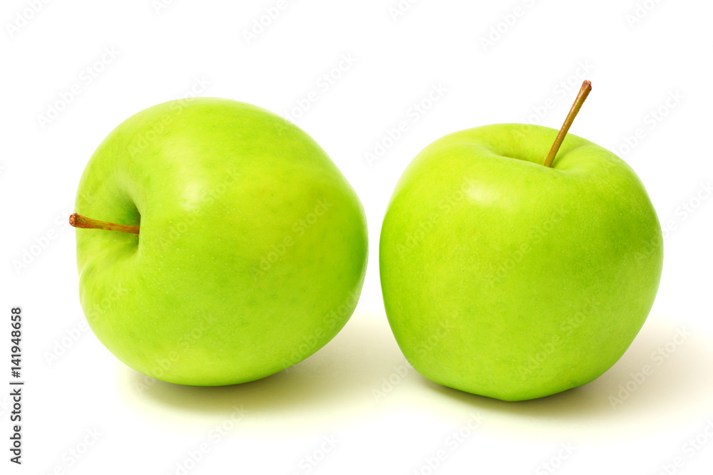 Green apple isolated on white background Green apple isolated on white background