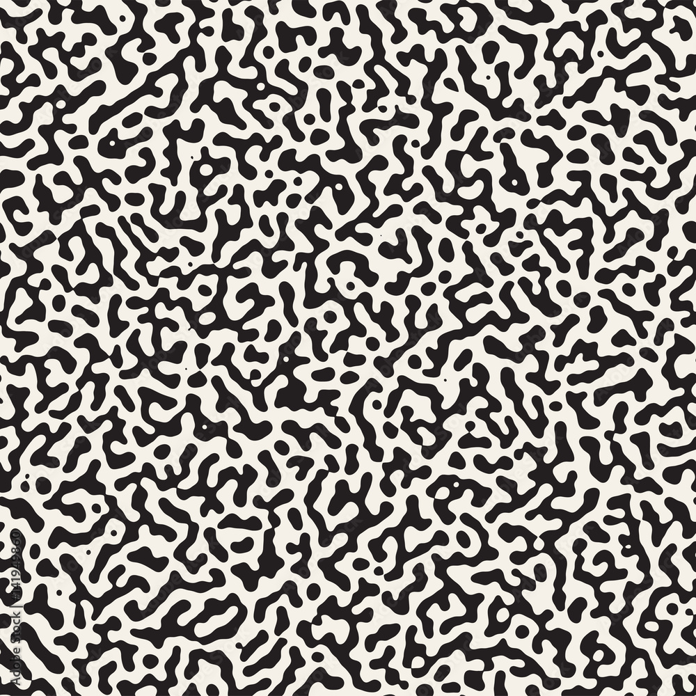 Vector Seamless Grunge Pattern. Black and White Organic Shapes. Messy Spots Texture. Vector Seamless Grunge Pattern. Black and White Organic Shapes. Messy Spots Texture.