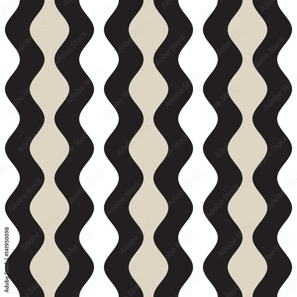 Vector Seamless Geometric Pattern. Monochrome Wavy Lines. Elegant Ripple Stripes Vector Seamless Geometric Pattern. Monochrome Wavy Lines. Elegant Ripple Stripes