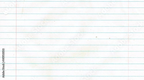 aper background stop motion animation crumpled lined school pad notes loop 4k