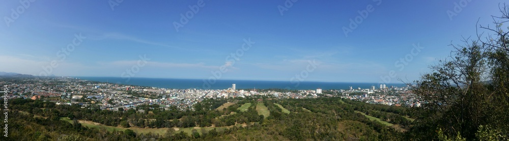 Panoramic view of Huahin city Thailand