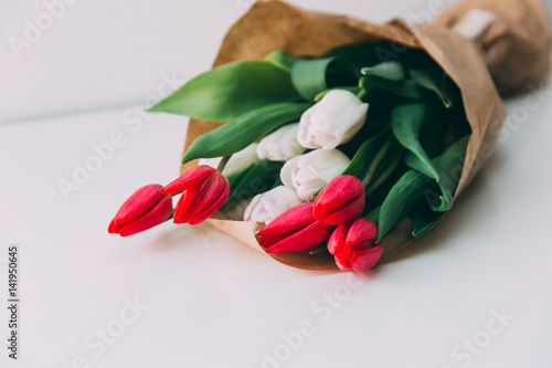 Tulips in craft paper 