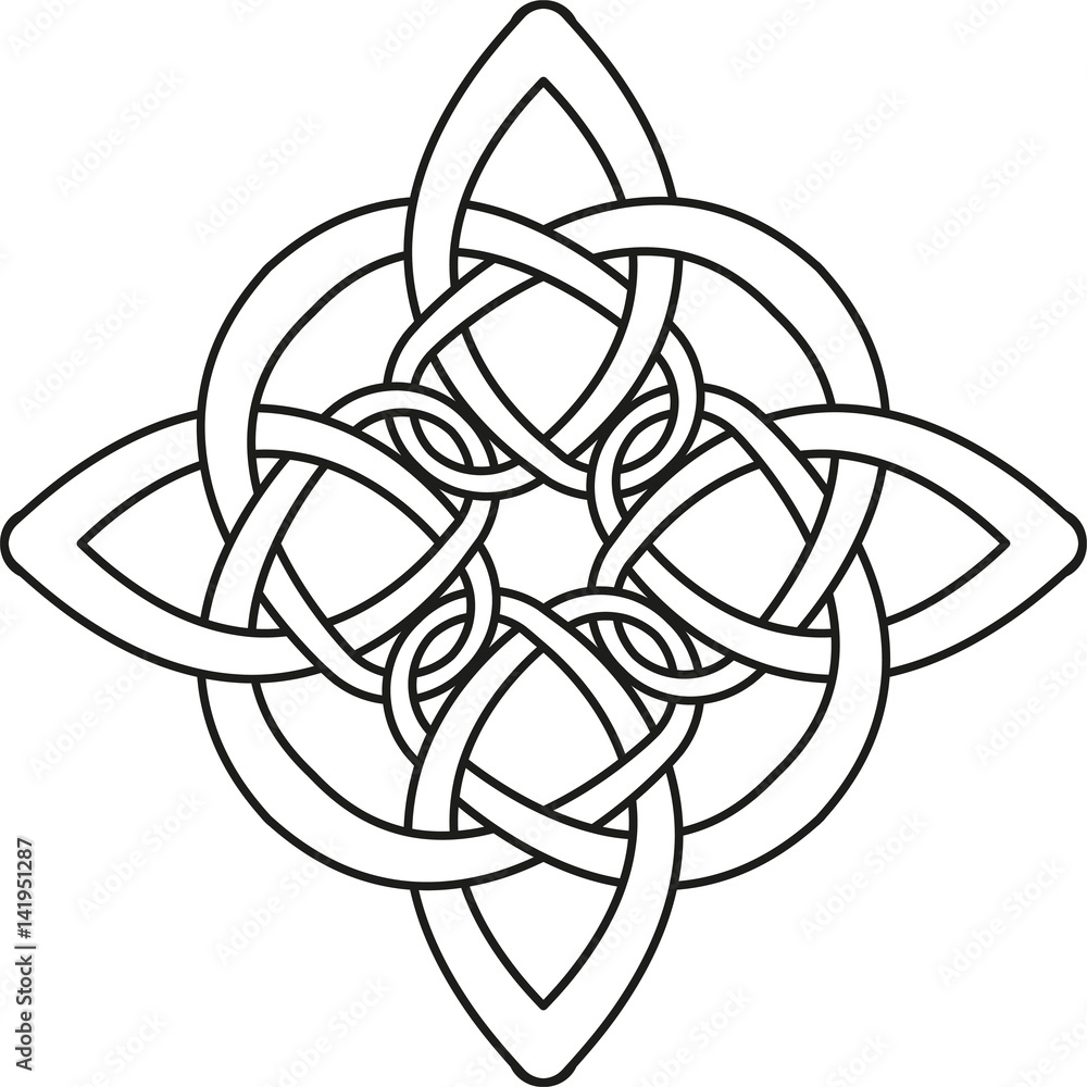 Monochrome Celtic pattern. Pattern for Scandinavian or Celtic ornament. Vector illustration Monochrome Celtic pattern. Pattern for Scandinavian or Celtic ornament. Vector illustration