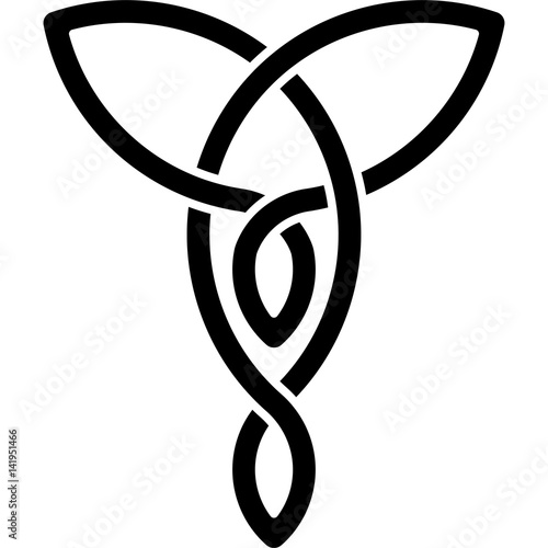 Monochrome Celtic pattern. Pattern for Scandinavian or Celtic ornament. Vector illustration