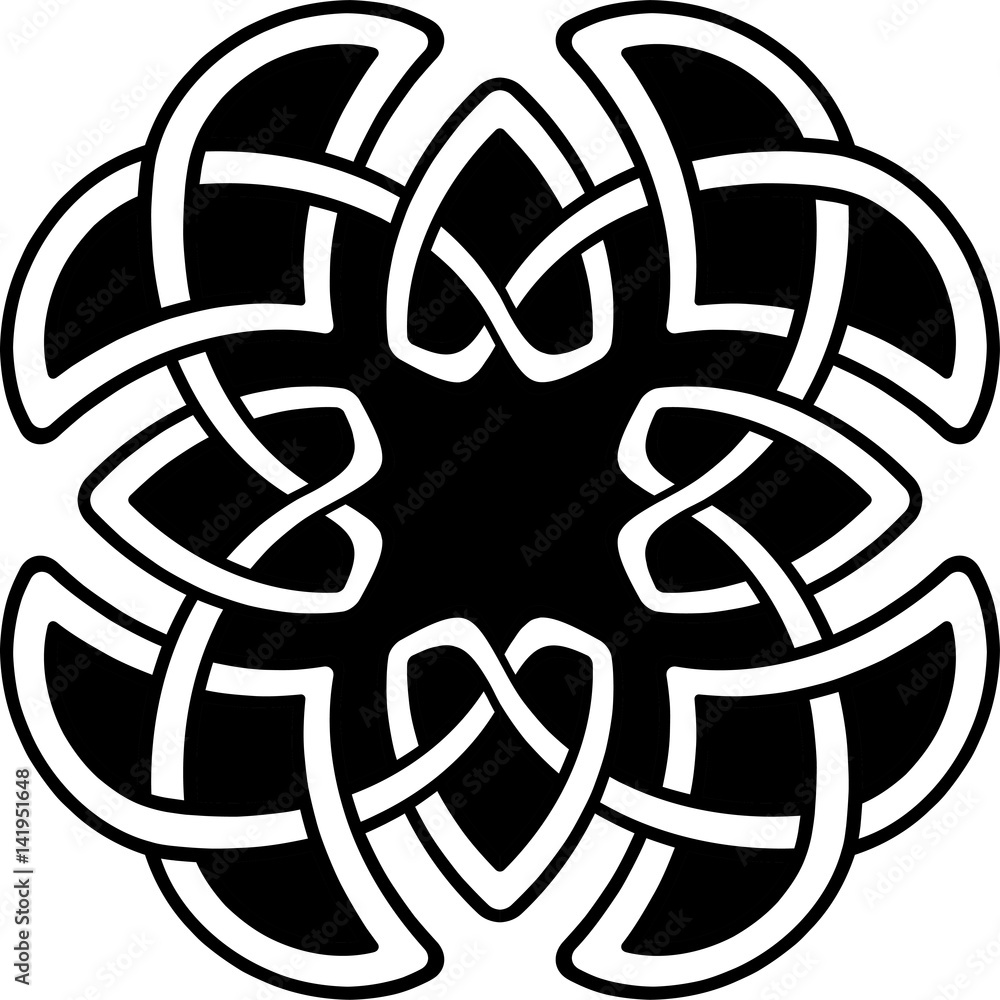 Monochrome Celtic pattern. Pattern for Scandinavian or Celtic ornament. Vector illustration Monochrome Celtic pattern. Pattern for Scandinavian or Celtic ornament. Vector illustration