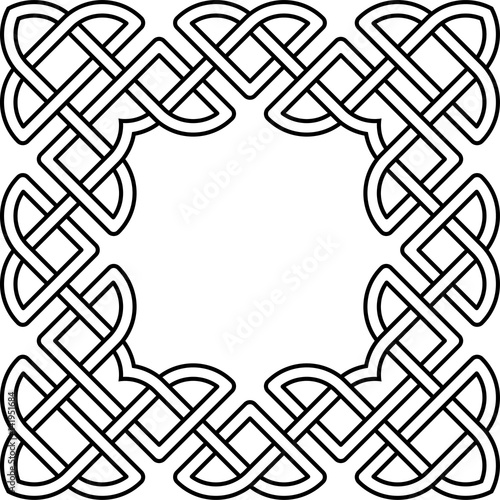 Monochrome Celtic pattern. Pattern for Scandinavian or Celtic ornament. Vector illustration