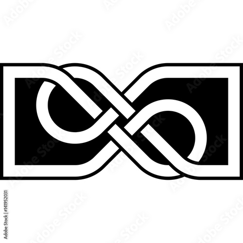 Monochrome Celtic pattern. Pattern for Scandinavian or Celtic ornament. Vector illustration