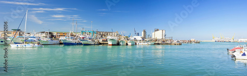 Canvastavla Panoramica del porto di Ancona