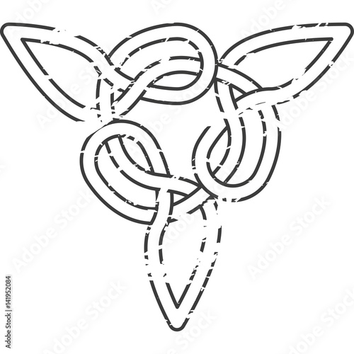 Monochrome Celtic pattern. Pattern for Scandinavian or Celtic ornament. Vector illustration