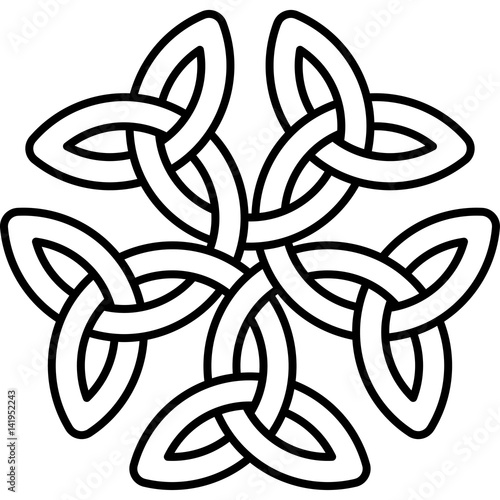 Monochrome Celtic pattern. Pattern for Scandinavian or Celtic ornament. Vector illustration