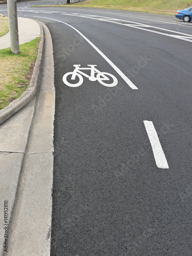 Wallpaper Mural designated bike lane on a road Torontodigital.ca