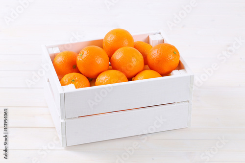 box of fresh oranges