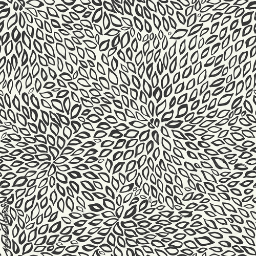 Hand Drawn Seamless Vector Pattern.Fresh and Imperfect Brushstrokes.Hand painted Ink textures