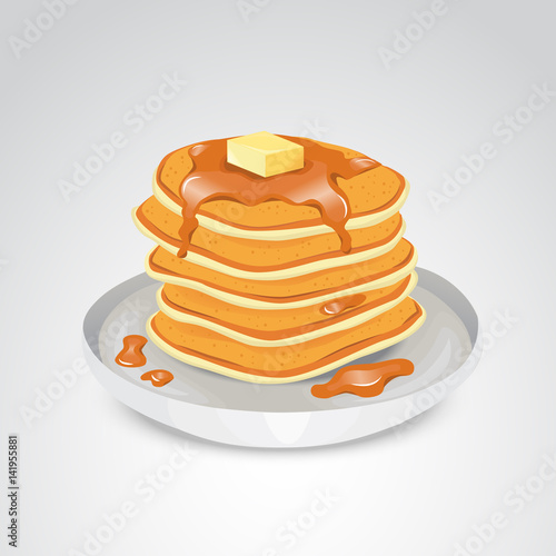 Pancakes vector icon.