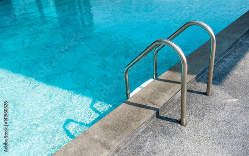 Stair down at swimming pool