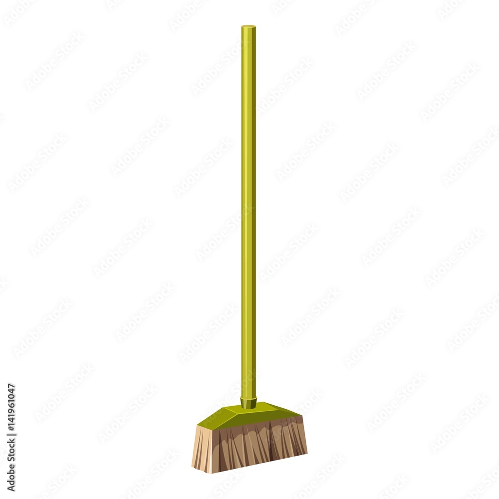 Brush for a floor icon, cartoon style Brush for a floor icon, cartoon style