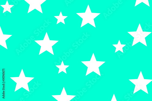 Illustration of white stars on a cyan background