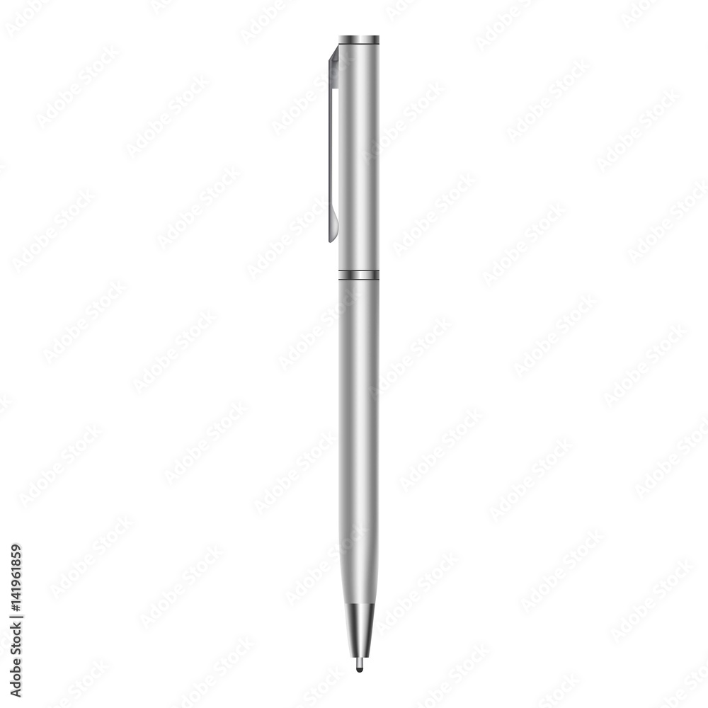 Metal pen mockup, realistic style Metal pen mockup, realistic style