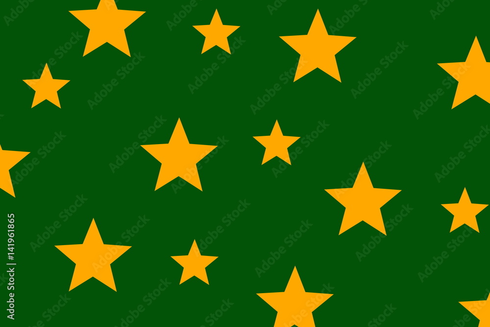 Illustration of orange stars on a dark green background Illustration of orange stars on a dark green background