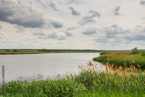Pond near the village of Pokrovka of the Dneprovsky region in Ukraine.