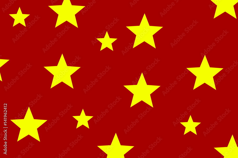 Illustration of yellow stars on a red background Illustration of yellow stars on a red background