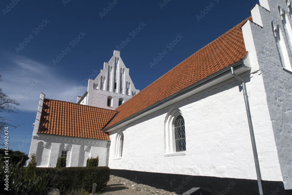 Traditional Danish white church