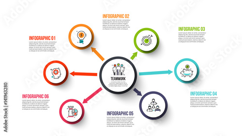 Vector circle infographic.