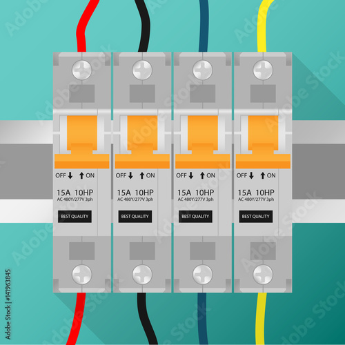 circuit breaker with wiring