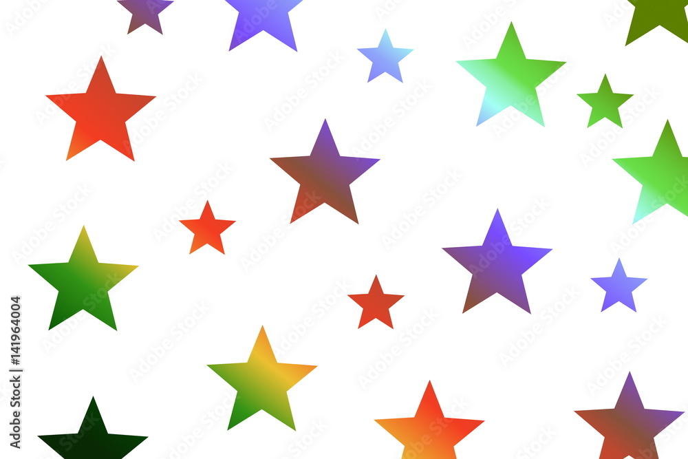 Illustration of multicolor stars on a white background Illustration of multicolor stars on a white background