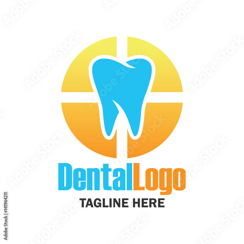 teeth for dentistry / stomatologist / dental clinic logo. flat vector illustration