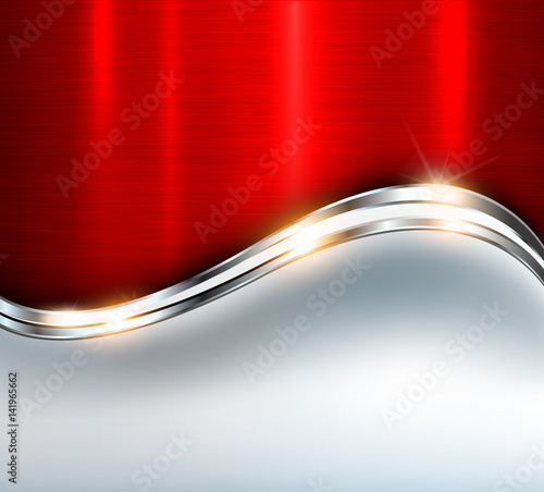 Red metallic background