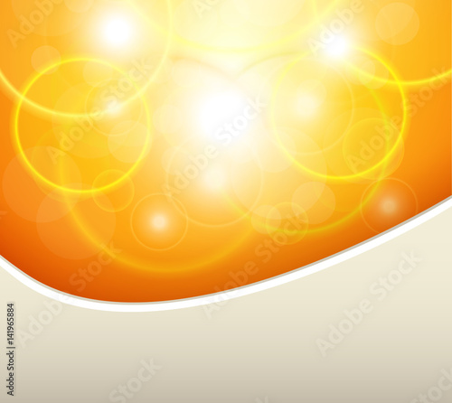 Orange natural background, sunny with bokeh