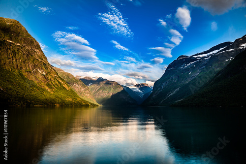 Fototapeta Naklejka Na Ścianę i Meble -  lovatnet lake Beautiful Nature Norway.