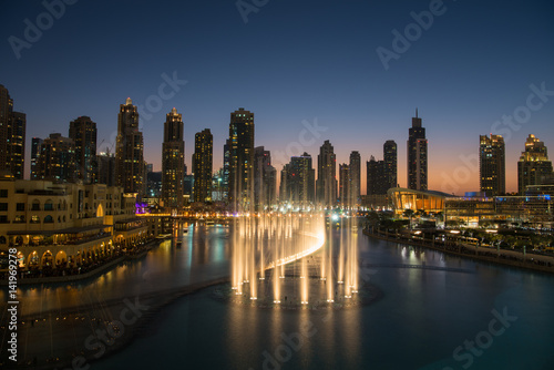 Photography musical fountain in Dubai