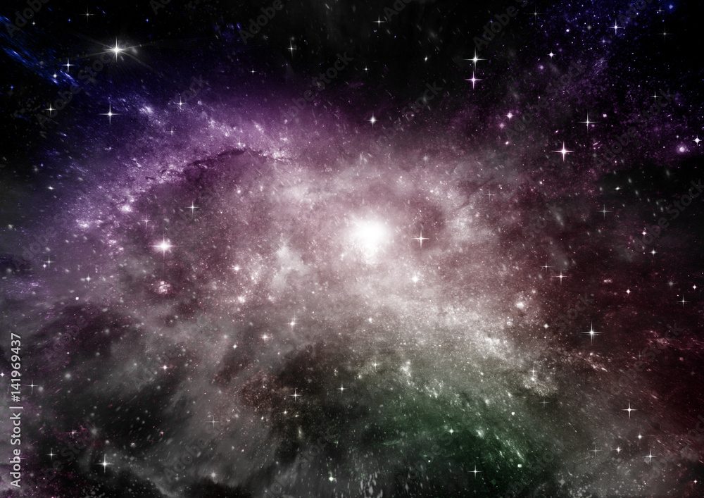 Naklejka premium galaktyka w wolnej przestrzeni