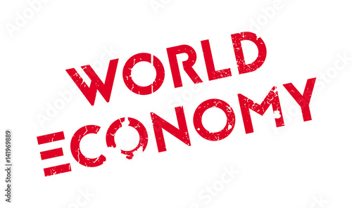 World Economy rubber stamp. Grunge design with dust scratches. Effects can be easily removed for a clean, crisp look. Color is easily changed.