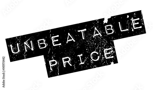 Unbeatable Price rubber stamp. Grunge design with dust scratches. Effects can be easily removed for a clean, crisp look. Color is easily changed.
