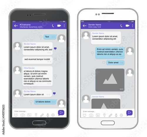 Vector phone chat interface