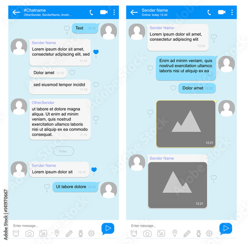 Mobile phone chat interface
