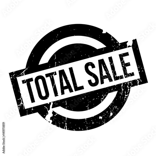 Total Sale rubber stamp. Grunge design with dust scratches. Effects can be easily removed for a clean, crisp look. Color is easily changed.