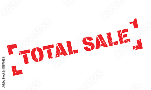 Total Sale rubber stamp. Grunge design with dust scratches. Effects can be easily removed for a clean, crisp look. Color is easily changed.
