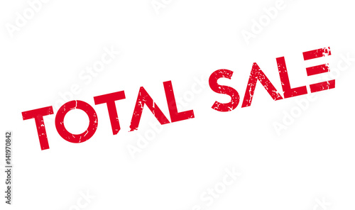 Total Sale rubber stamp. Grunge design with dust scratches. Effects can be easily removed for a clean, crisp look. Color is easily changed.