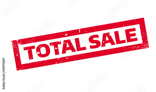 Total Sale rubber stamp. Grunge design with dust scratches. Effects can be easily removed for a clean, crisp look. Color is easily changed.