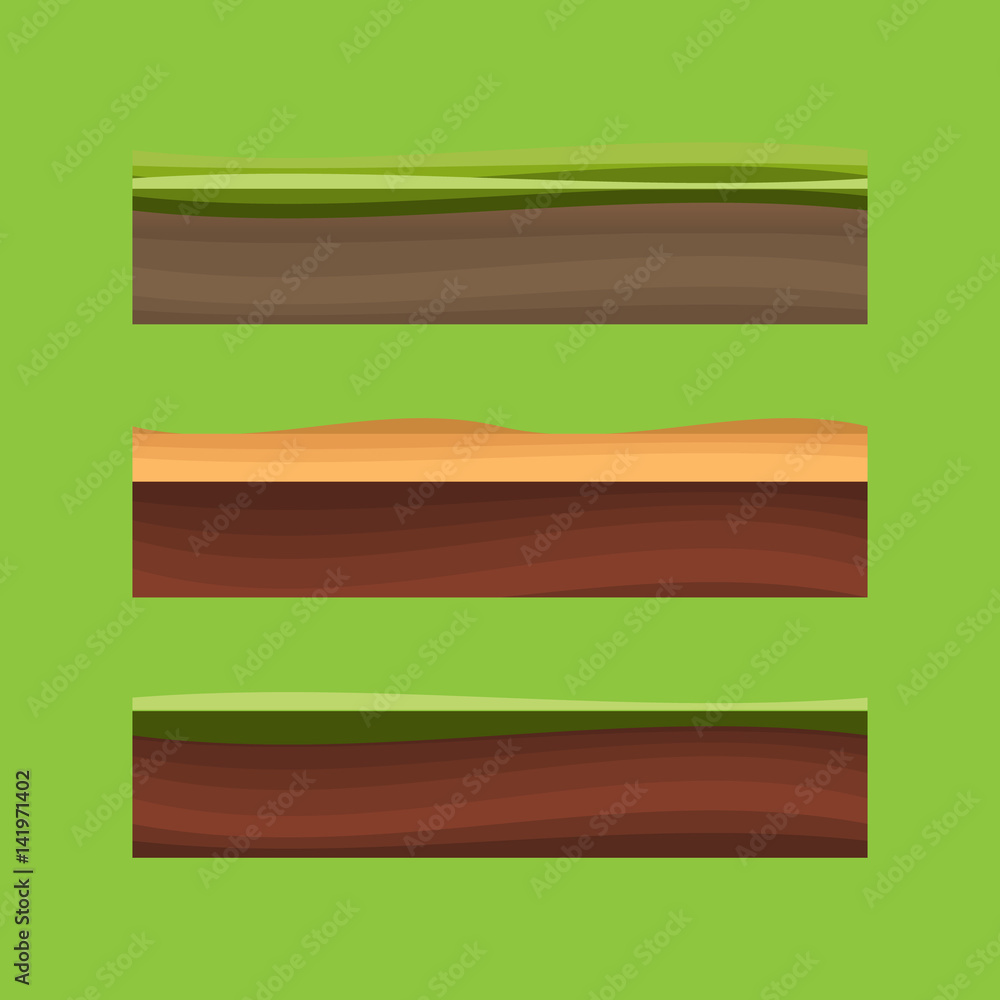 Grounds, Soil And Grass For Ui Game Illustration of a set of various grounds, soils and land foreground area Grounds, Soil And Grass For Ui Game Illustration of a set of various grounds, soils and land foreground area