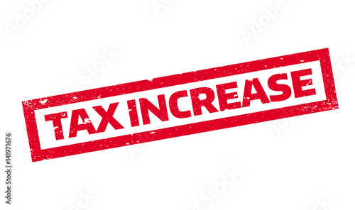 Tax Increase rubber stamp. Grunge design with dust scratches. Effects can be easily removed for a clean, crisp look. Color is easily changed.