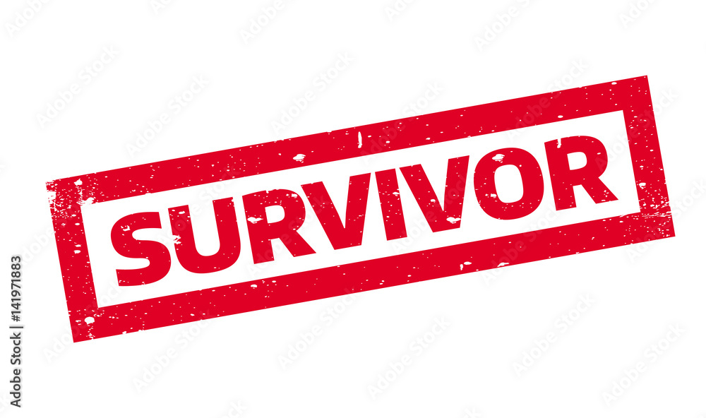 Fototapeta premium Survivor rubber stamp. Grunge design with dust scratches. Effects can be easily removed for a clean, crisp look. Color is easily changed.