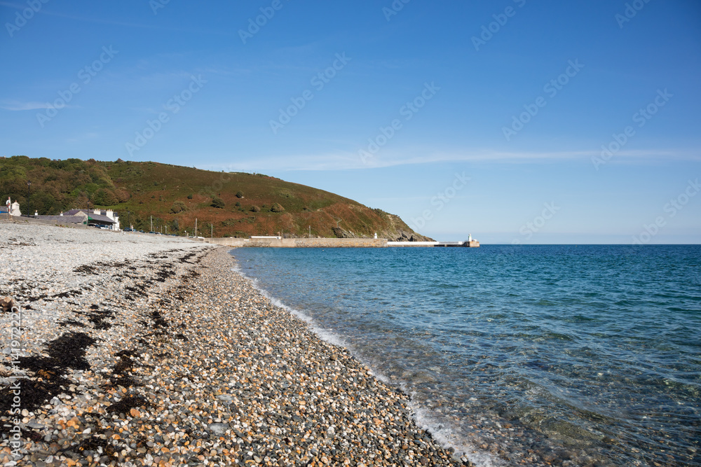 Obraz premium Laxey Beach and breakwater Isle of Man