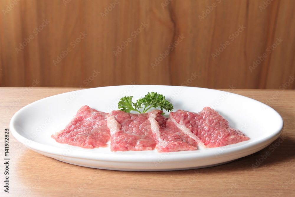 raw beef