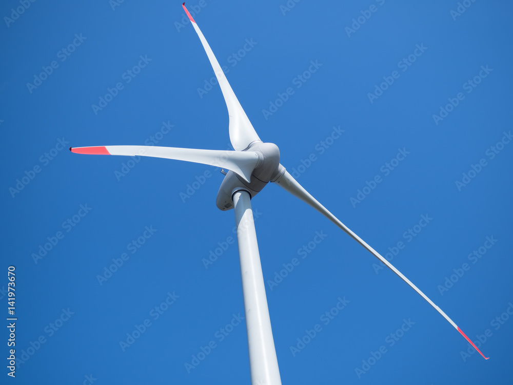 wind power plant and blue sky wind power plant and blue sky